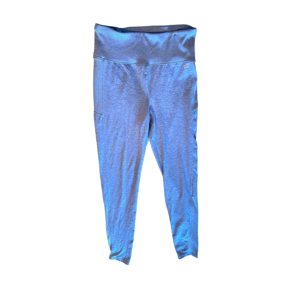 Gap Blue High Waisted Athletic Jersey Knit Leggings Size Medium Tall